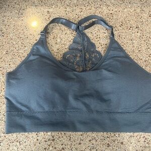 lace back sports bra